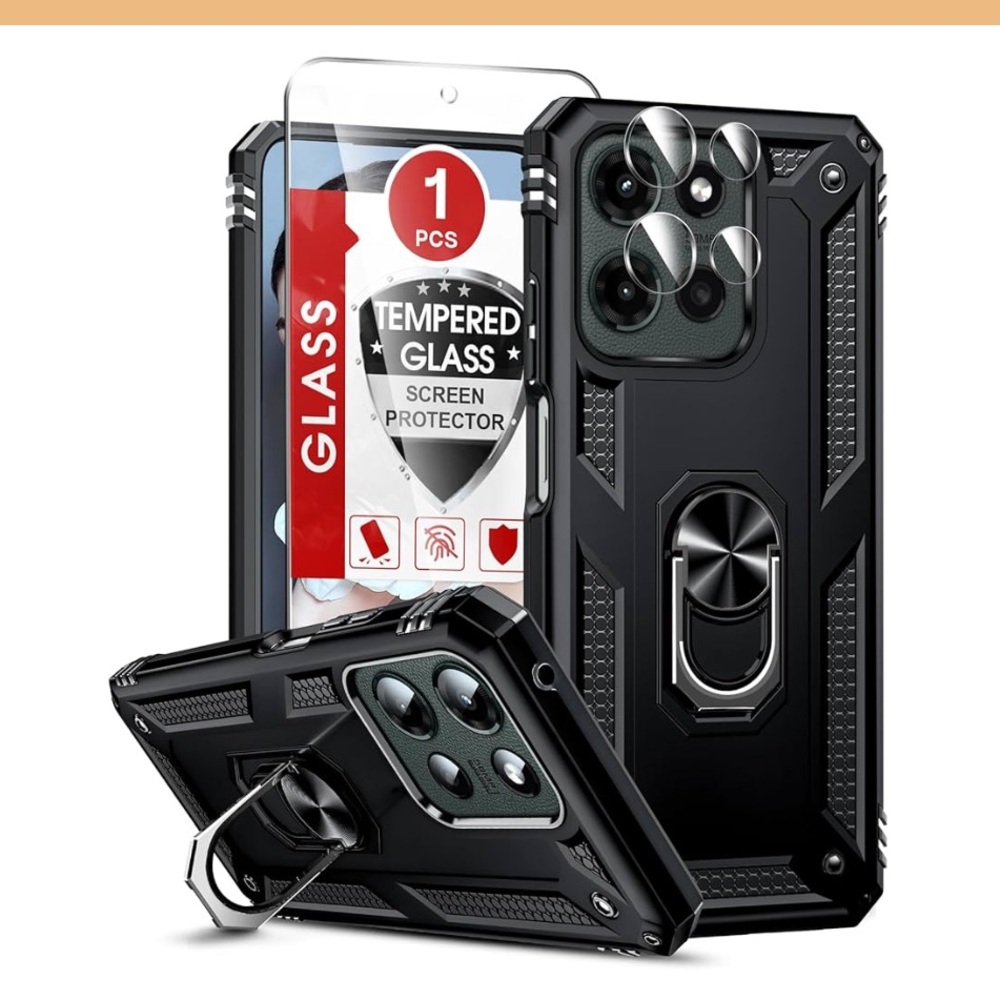 Black Phone Case ONLY with Ring Holder